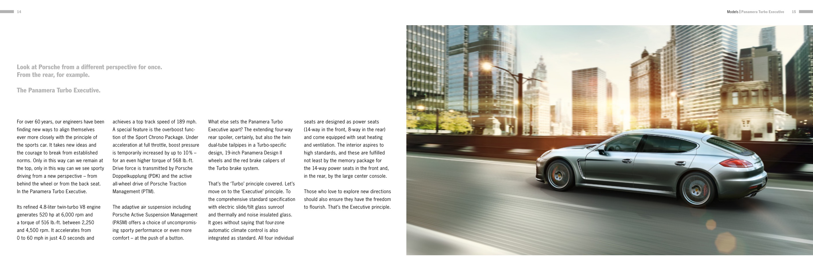 2014 Porsche Panamera Executive Brochure Page 22